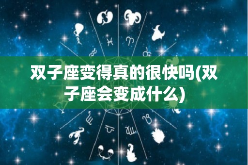 双子座变得真的很快吗(双子座会变成什么)