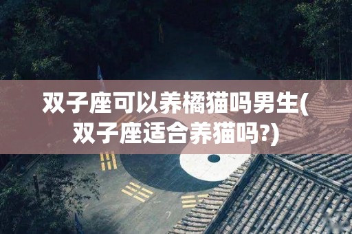 双子座可以养橘猫吗男生(双子座适合养猫吗?)