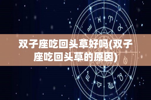 双子座吃回头草好吗(双子座吃回头草的原因)