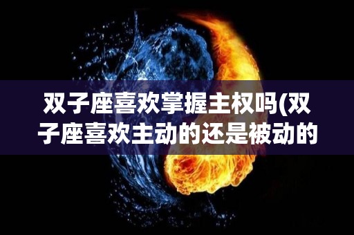 双子座喜欢掌握主权吗(双子座喜欢主动的还是被动的)