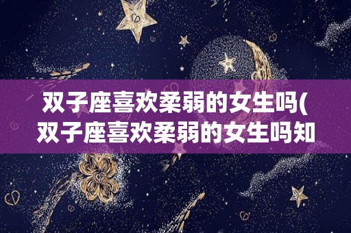 双子座喜欢柔弱的女生吗(双子座喜欢柔弱的女生吗知乎)