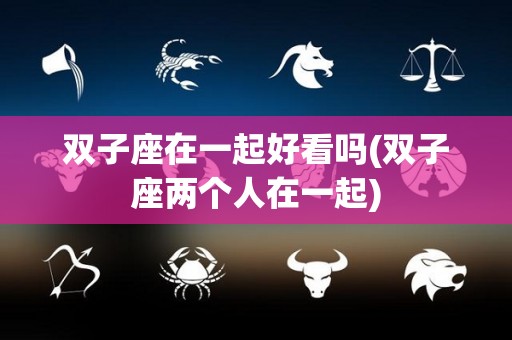 双子座在一起好看吗(双子座两个人在一起)
