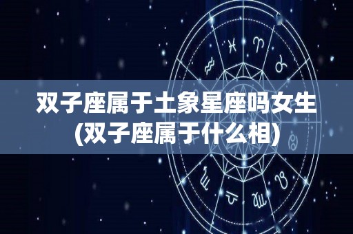 双子座属于土象星座吗女生(双子座属于什么相)