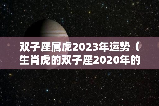 双子座属虎2023年运势（生肖虎的双子座2020年的运势）