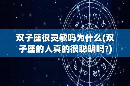 双子座很灵敏吗为什么(双子座的人真的很聪明吗?)