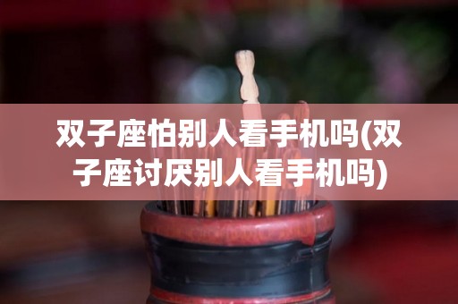 双子座怕别人看手机吗(双子座讨厌别人看手机吗)