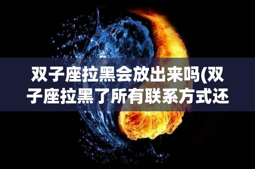 双子座拉黑会放出来吗(双子座拉黑了所有联系方式还会找你吗)