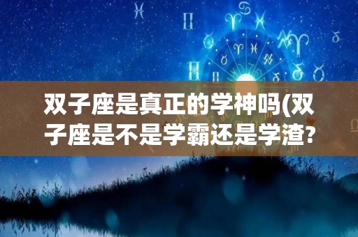 双子座是真正的学神吗(双子座是不是学霸还是学渣?)