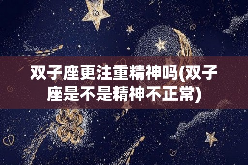 双子座更注重精神吗(双子座是不是精神不正常)