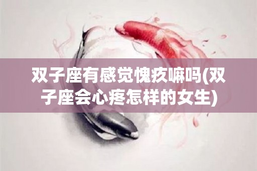 双子座有感觉愧疚嘛吗(双子座会心疼怎样的女生)