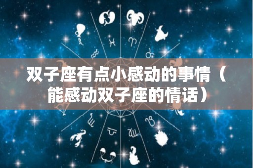 双子座有点小感动的事情（能感动双子座的情话）