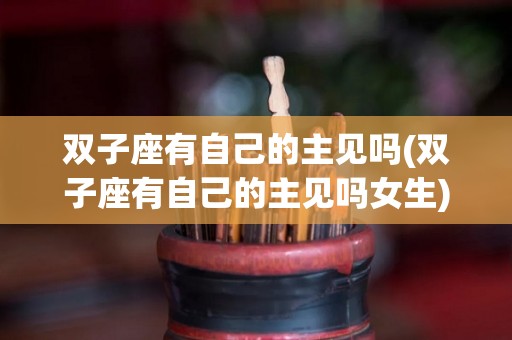 双子座有自己的主见吗(双子座有自己的主见吗女生)