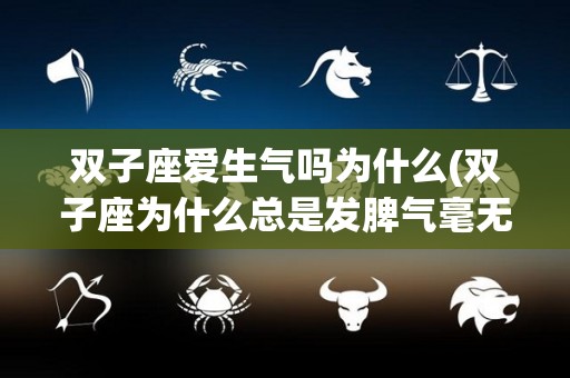 双子座爱生气吗为什么(双子座为什么总是发脾气毫无缘由)