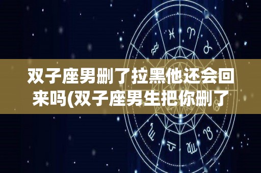 双子座男删了拉黑他还会回来吗(双子座男生把你删了还要加回来吗)