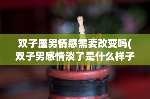 双子座男情感需要改变吗(双子男感情淡了是什么样子)
