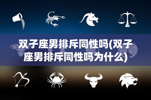 双子座男排斥同性吗(双子座男排斥同性吗为什么)