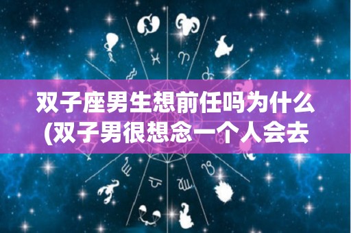 双子座男生想前任吗为什么(双子男很想念一个人会去找她吗)