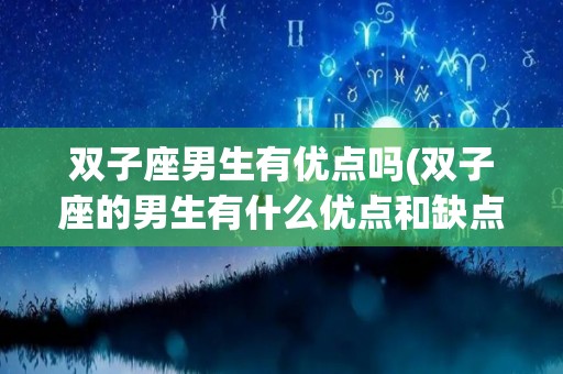 双子座男生有优点吗(双子座的男生有什么优点和缺点)