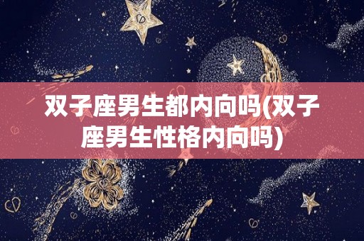 双子座男生都内向吗(双子座男生性格内向吗)