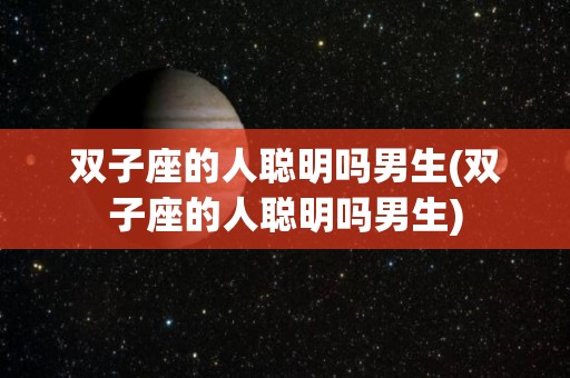 双子座的人聪明吗男生(双子座的人聪明吗男生)