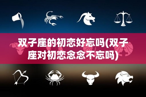双子座的初恋好忘吗(双子座对初恋念念不忘吗)