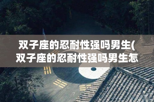 双子座的忍耐性强吗男生(双子座的忍耐性强吗男生怎么样)