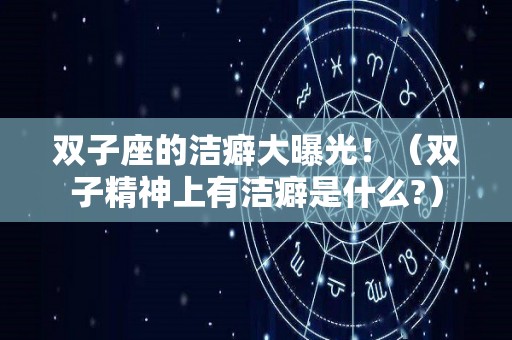 双子座的洁癖大曝光！（双子精神上有洁癖是什么?）