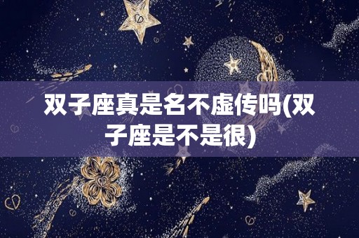 双子座真是名不虚传吗(双子座是不是很)