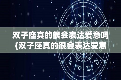 双子座真的很会表达爱意吗(双子座真的很会表达爱意吗知乎)