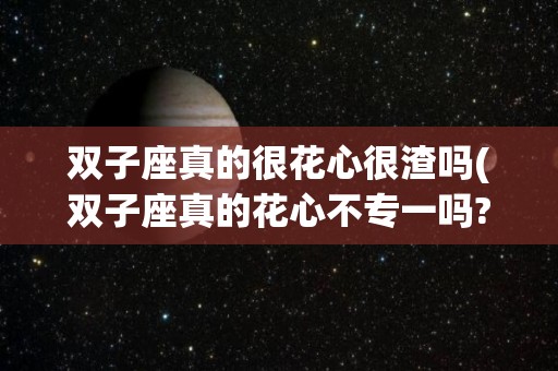 双子座真的很花心很渣吗(双子座真的花心不专一吗?)