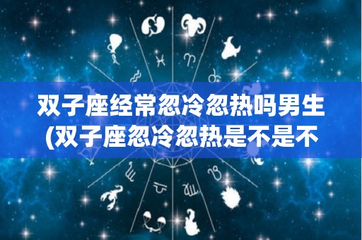 双子座经常忽冷忽热吗男生(双子座忽冷忽热是不是不喜欢你)