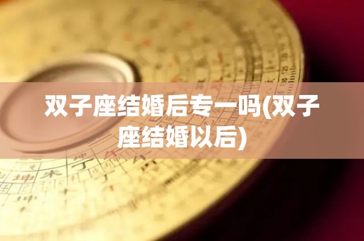 双子座结婚后专一吗(双子座结婚以后)