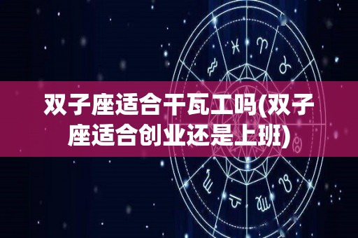 双子座适合干瓦工吗(双子座适合创业还是上班)
