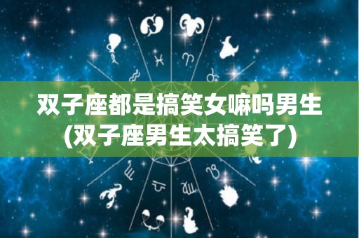 双子座都是搞笑女嘛吗男生(双子座男生太搞笑了)