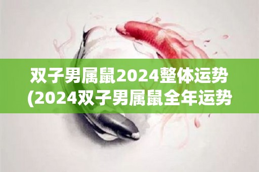 双子男属鼠2024整体运势(2024双子男属鼠全年运势解析)