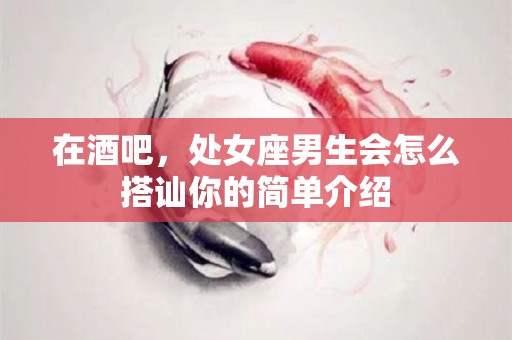 在酒吧，处女座男生会怎么搭讪你的简单介绍