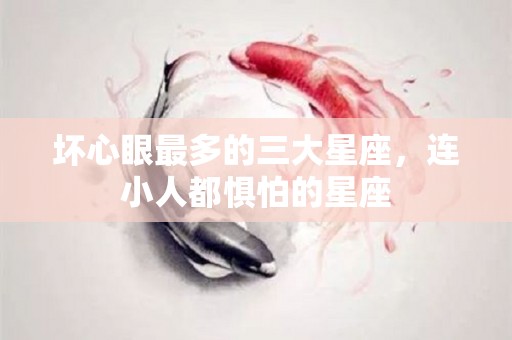 坏心眼最多的三大星座，连小人都惧怕的星座