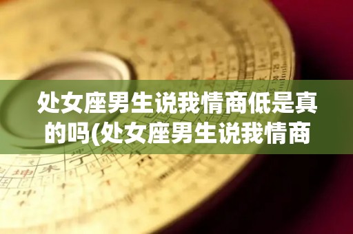 处女座男生说我情商低是真的吗(处女座男生说我情商低是真的吗怎么回答)
