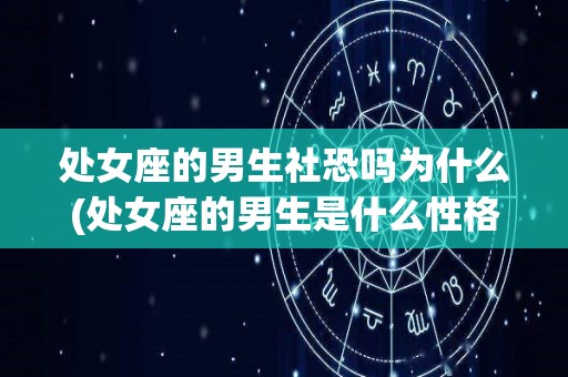处女座的男生社恐吗为什么(处女座的男生是什么性格,他们会主动找人聊天吗?)