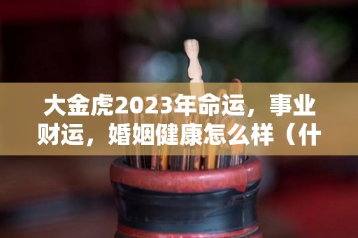 大金虎2023年命运，事业财运，婚姻健康怎么样（什么是大金虎）