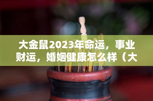 大金鼠2023年命运，事业财运，婚姻健康怎么样（大金鼠图片）