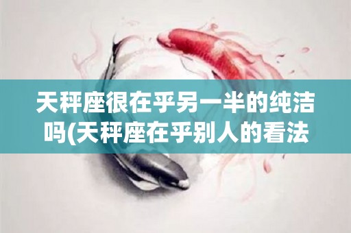 天秤座很在乎另一半的纯洁吗(天秤座在乎别人的看法吗)