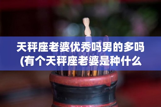 天秤座老婆优秀吗男的多吗(有个天秤座老婆是种什么体验)