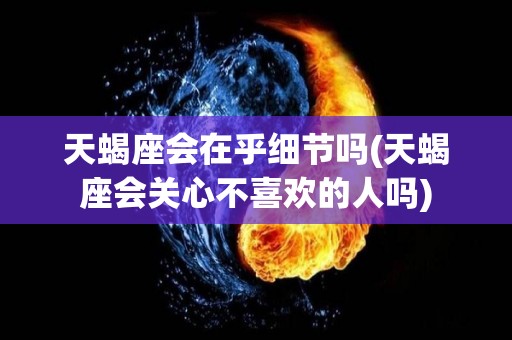 天蝎座会在乎细节吗(天蝎座会关心不喜欢的人吗)
