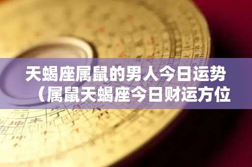 天蝎座属鼠的男人今日运势（属鼠天蝎座今日财运方位）