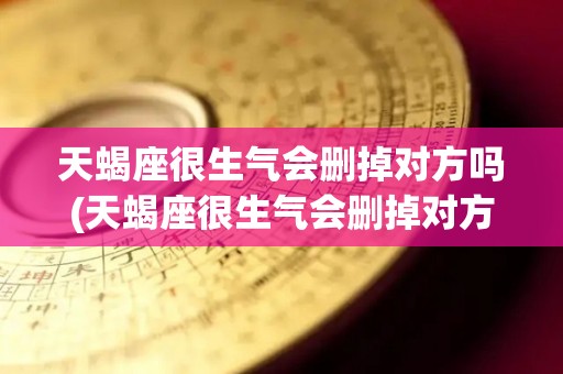天蝎座很生气会删掉对方吗(天蝎座很生气会删掉对方吗女生)