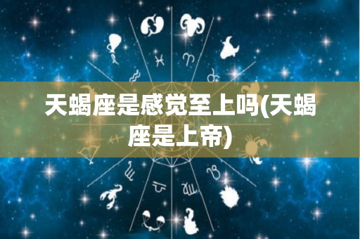 天蝎座是感觉至上吗(天蝎座是上帝)