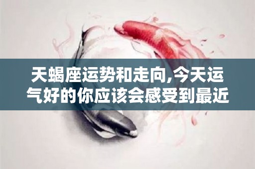 天蝎座运势和走向,今天运气好的你应该会感受到最近状态的不好