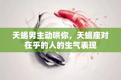 天蝎男主动哄你，天蝎座对在乎的人的生气表现
