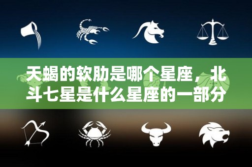 天蝎的软肋是哪个星座，北斗七星是什么星座的一部分